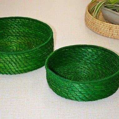 Sabai & Jute Round Utility Baskets (Set of 2) – Baskets & Boxes on Brown Living™. SKU: SBJBAS005A. Img 18.