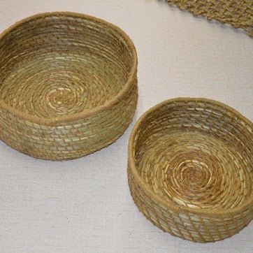 Sabai & Jute Round Utility Baskets (Set of 2) – Baskets & Boxes on Brown Living™. SKU: SBJBAS005C. Img 132.