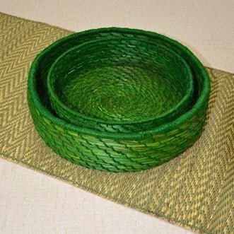 Sabai & Jute Round Utility Baskets (Set of 2) – Baskets & Boxes on Brown Living™. SKU: SBJBAS005C. Img 109.