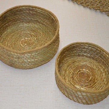 Sabai & Jute Round Utility Baskets (Set of 2) – Baskets & Boxes on Brown Living™. SKU: SBJBAS005C. Img 102.