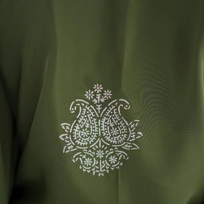 Sage Real Silver Silk Kaftan | Verified Sustainable by Brown Living™