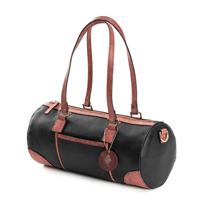 Salacia (Black & Madder Red) | Women's bag made with Apple Leather | Verified Sustainable by Brown Living™
