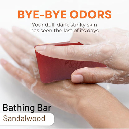 Sandalwood Glycerin Bathing Bar | Pack of 2 | Verified Sustainable by Brown Living™