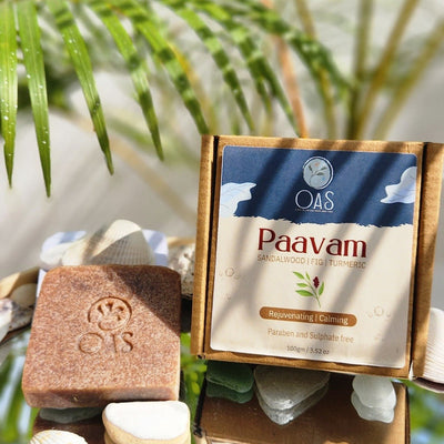 Sandalwood Paavam Soap Bar – Body Soap on Brown Living™. SKU: PV - SB. Img 1.