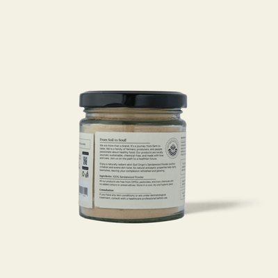 Sandalwood Powder | Face Pack | 80g – Face Pack on Brown Living™. SKU: SOPHSP00G080. Img 2.
