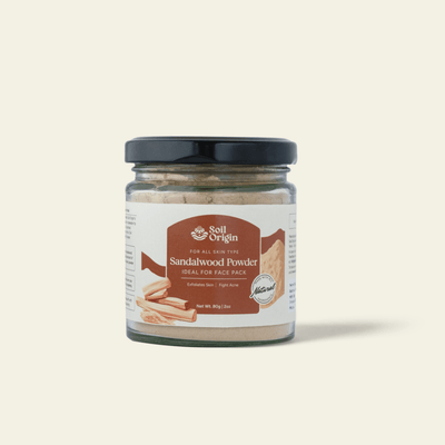 Sandalwood Powder | Face Pack | 80g – Face Pack on Brown Living™. SKU: SOPHSP00G080. Img 1.