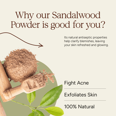 Sandalwood Powder | Face Pack | 80g – Face Pack on Brown Living™. SKU: SOPHSP00G080. Img 3.