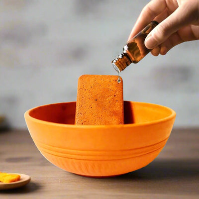 Sandalwood Vanilla Claystone Aroma Diffuser - Long - Lasting Scent – Candles & Fragrances on Brown Living™. SKU: RDCSMNBLKSLV1. Img 2.