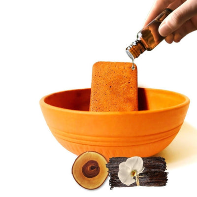 Sandalwood Vanilla Claystone Aroma Diffuser - Long - Lasting Scent – Candles & Fragrances on Brown Living™. SKU: RDCSMNBLKSLV1. Img 7.