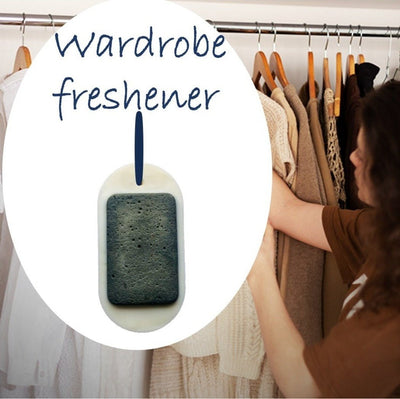 Sandalwood Vanilla fragrance - Grey Claystone Closet Freshener – Candles & Fragrances on Brown Living™. SKU: GRYRCSFSLV1. Img 4.