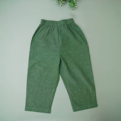 Sap Green Nature Wear Cotton Trousers – Kids Pants by Saha available on Brown Living™. 1 - 2 years . SKU: SCBT(SG) - 01. Img 1.