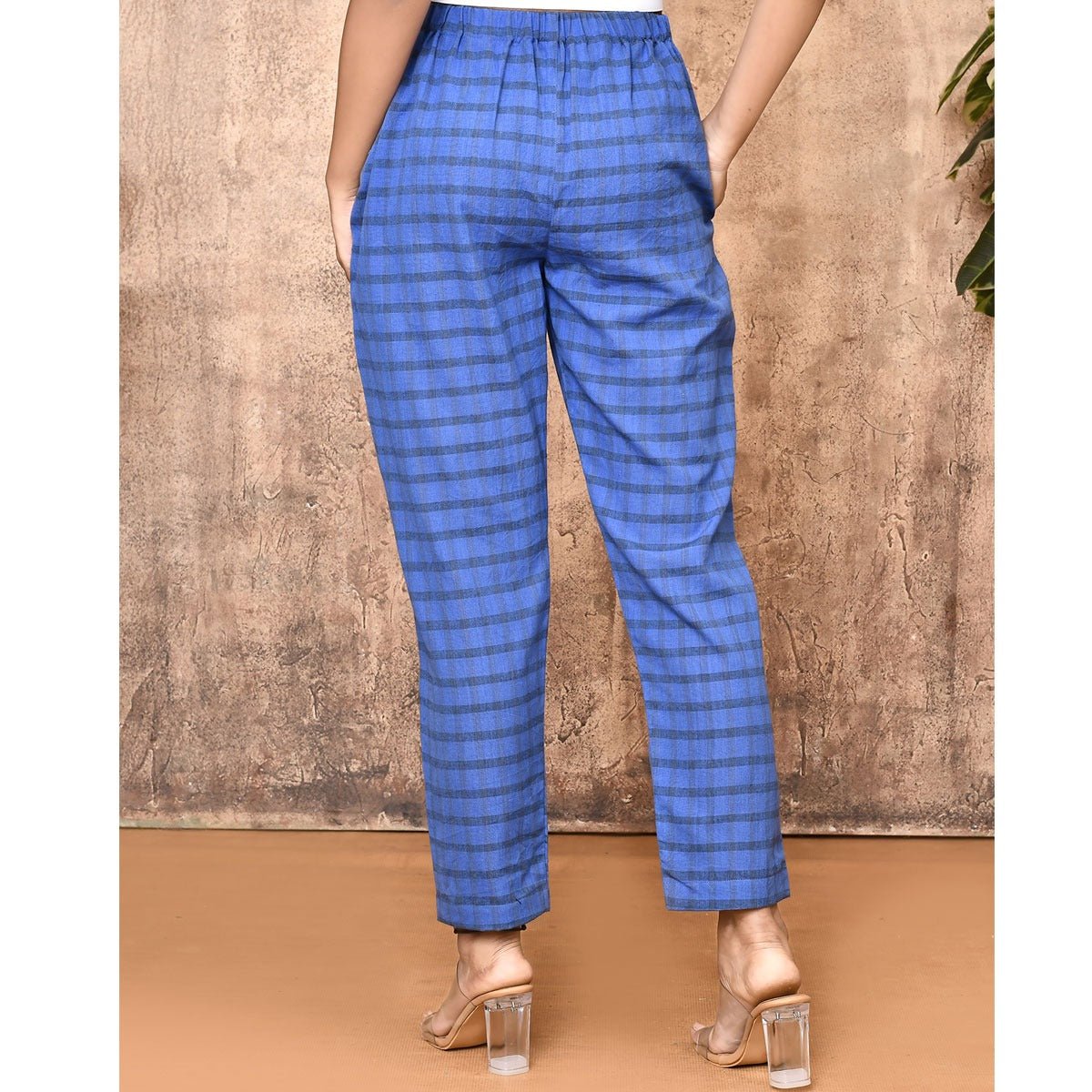 Saroja Blue Handloom Pant | Verified Sustainable by Brown Living™