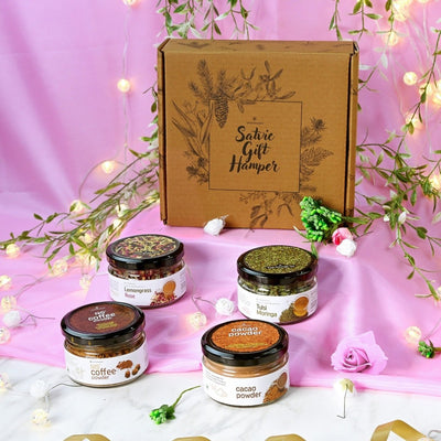 Sattvic Gift Hamper - Organic Tea & Coffee Alternatives – Tea on Brown Living™. SKU: 1SG - TCA. Img 1.