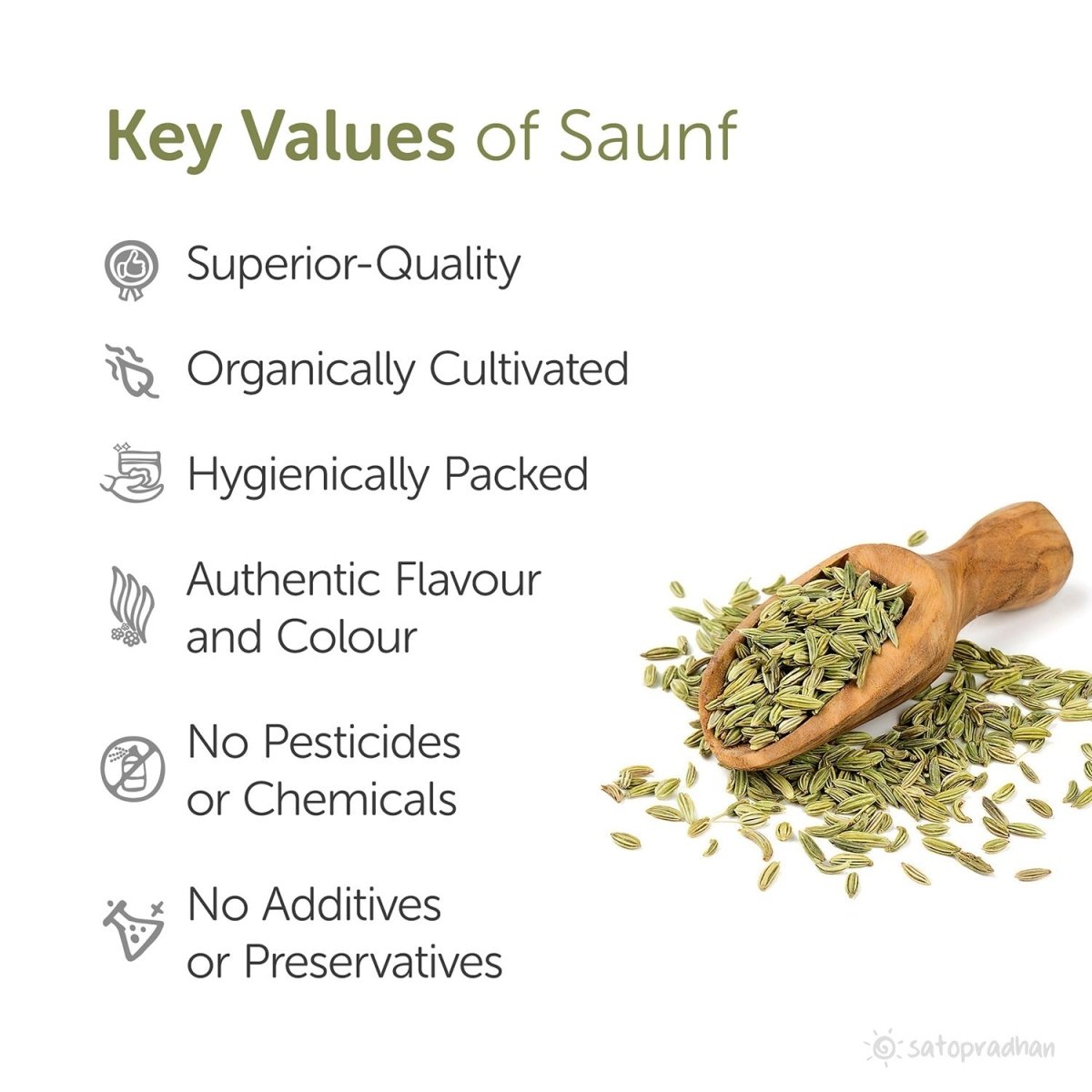 Saunf 200g - Organic Fennel Seeds | Verified Sustainable by Brown Living™