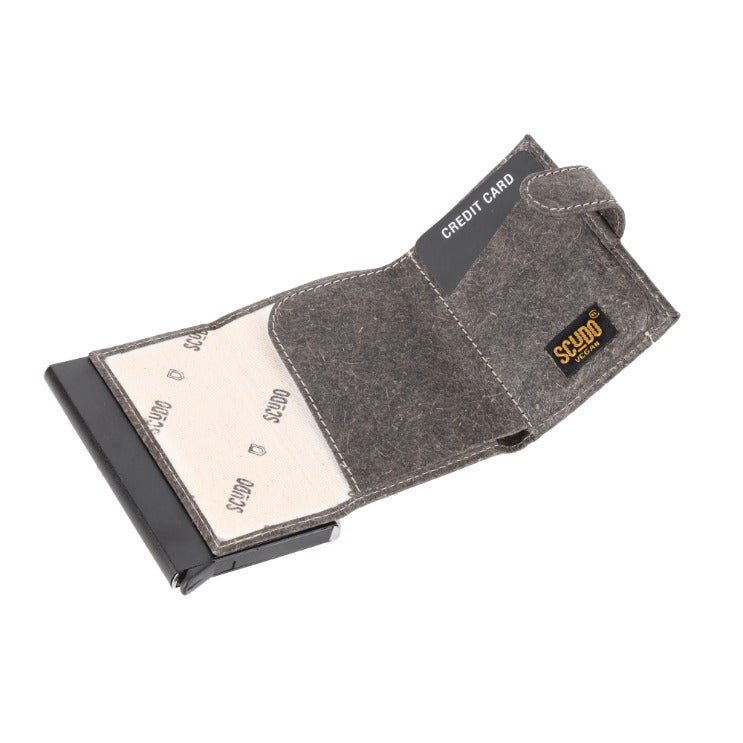 Scudo Slim Wallet - Cocos - Dark Grey | Made with Vegan coconut leather | Verified Sustainable by Brown Living™