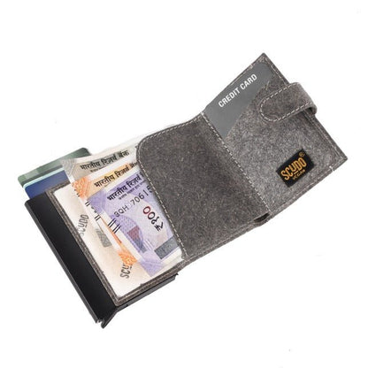 Scudo Slim Wallet - Cocos - Dark Grey | Made with Vegan coconut leather | Verified Sustainable by Brown Living™