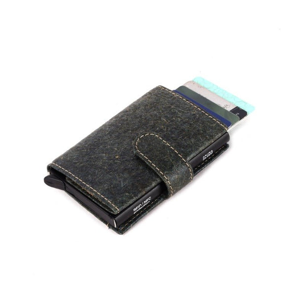 Scudo Slim Wallet - Cocos - Dark Indigo | Made with Vegan coconut leather | Verified Sustainable by Brown Living™