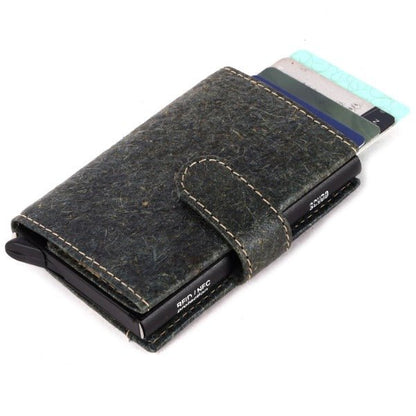 Scudo Slim Wallet - Cocos - Dark Indigo | Made with Vegan coconut leather | Verified Sustainable by Brown Living™