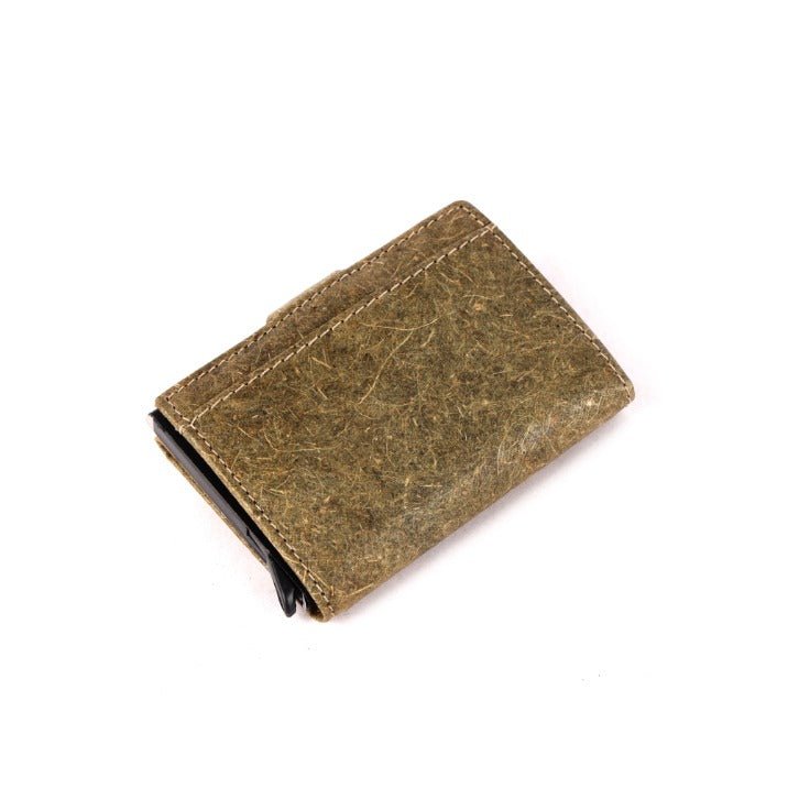 Scudo Slim Wallet - Cocos - Leafy Green | Made with Vegan coconut leather | Verified Sustainable by Brown Living™