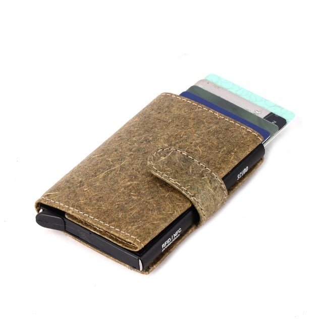 Scudo Slim Wallet - Cocos - Leafy Green | Made with Vegan coconut leather | Verified Sustainable by Brown Living™