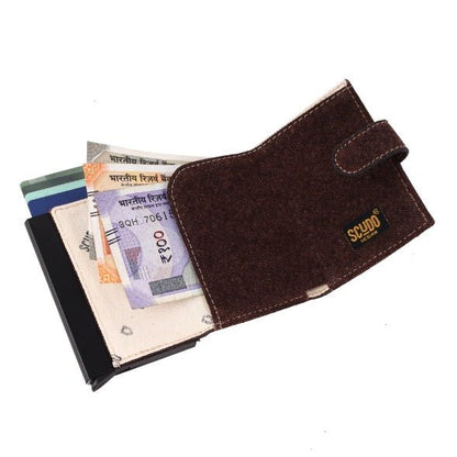 Scudo Slim Wallet - Fresco - Brown | Vegan Wallet | Made with canvas | Verified Sustainable by Brown Living™