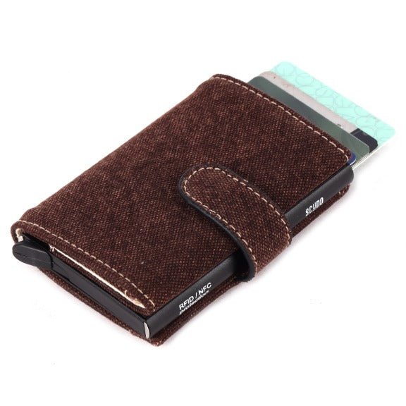 Scudo Slim Wallet - Fresco - Brown | Vegan Wallet | Made with canvas | Verified Sustainable by Brown Living™