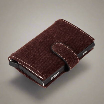 Scudo Slim Wallet - Fresco - Brown | Vegan Wallet | Made with canvas | Verified Sustainable by Brown Living™