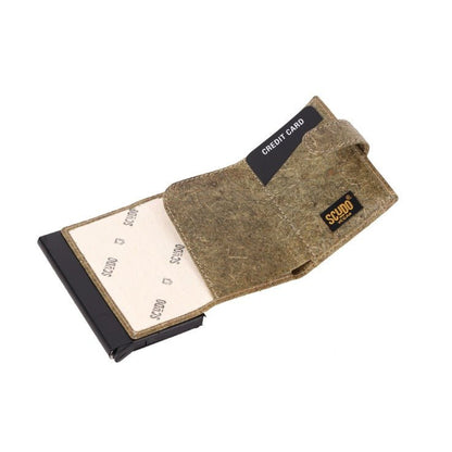 Scudo Slim Wallet - Fresco - Green | Vegan Wallet | Made with canvas | Verified Sustainable by Brown Living™