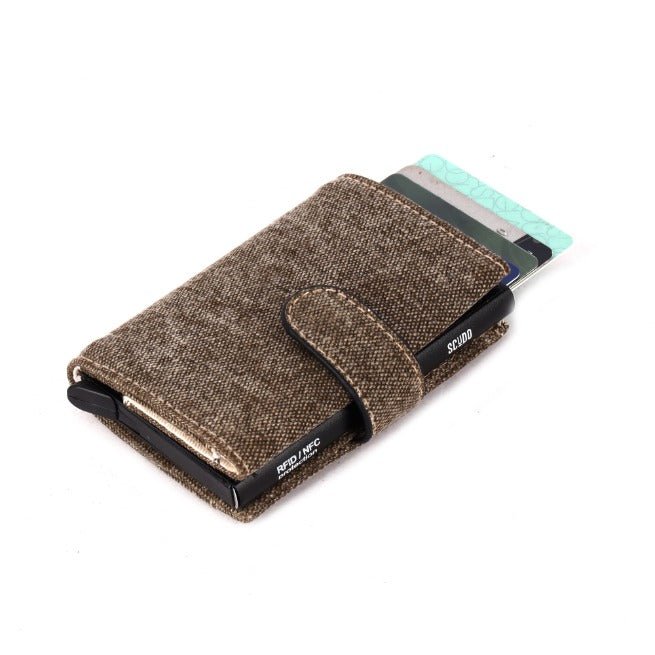 Scudo Slim Wallet - Fresco - Khaki | Vegan Wallet | Made with canvas | Verified Sustainable by Brown Living™