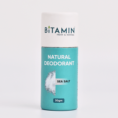 Sea Salt Natural Deodorant - 30g – Deodorant on Brown Living™. SKU: seasalteco. Img 1.