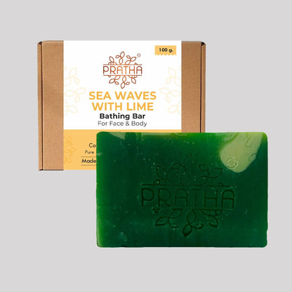 Sea Waves with Lime | Cold Process Handmade Soap | Verified Sustainable by Brown Living™