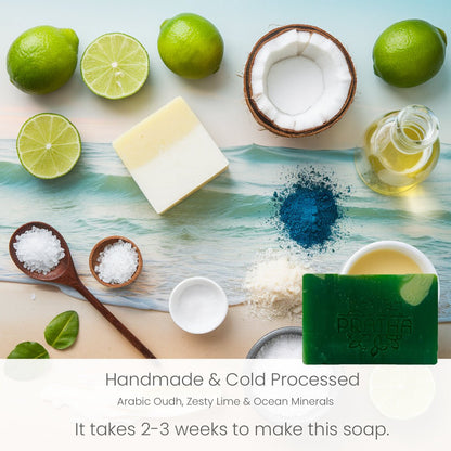 Sea Waves with Lime | Cold Process Handmade Soap | Verified Sustainable by Brown Living™