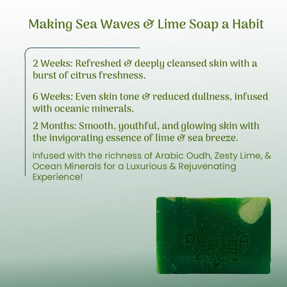 Sea Waves with Lime | Cold Process Handmade Soap | Verified Sustainable by Brown Living™