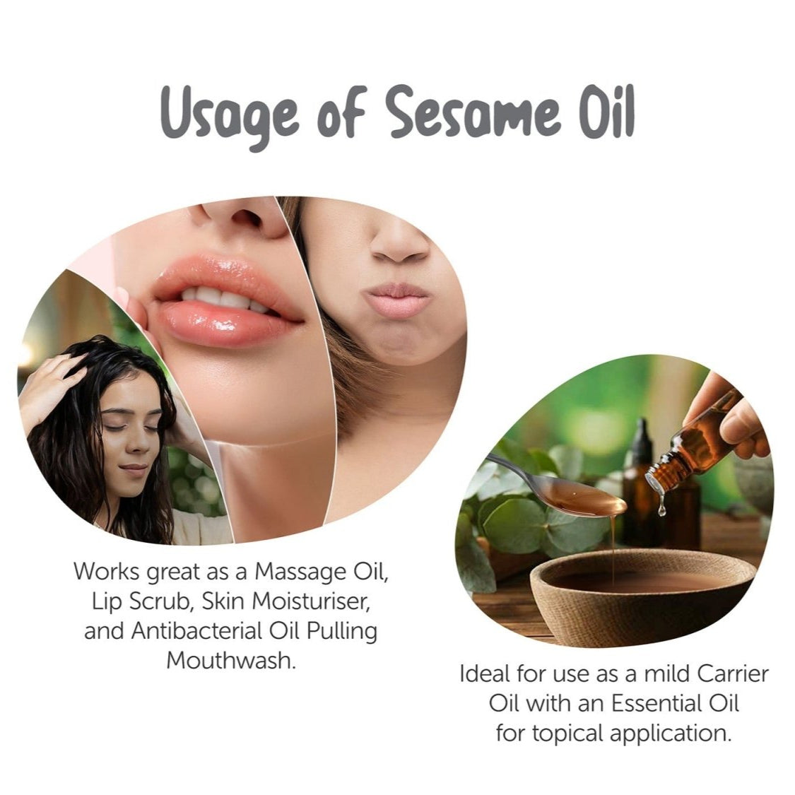 Sesame Oil 1000ml - Cold - Pressed, Organic | Verified Sustainable by Brown Living™