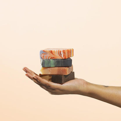 Set of 4 Handmade Cold process Soaps With Virgin Oils & Butters - Great Gifts | Verified Sustainable by Brown Living™