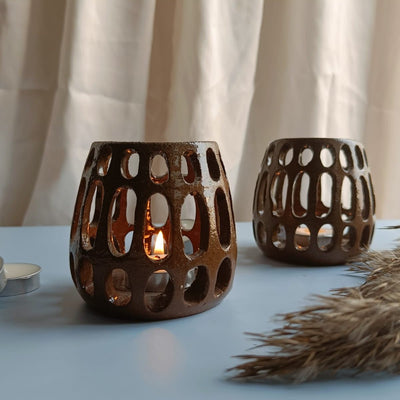 Shadow & Light Lantern Set – Candles & Fragrances on Brown Living™. SKU: CTH2. Img 1.