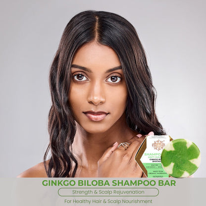 Shampoo bar - Ginkgo Biloba , Shatavari | Anti Hair loss | Verified Sustainable by Brown Living™