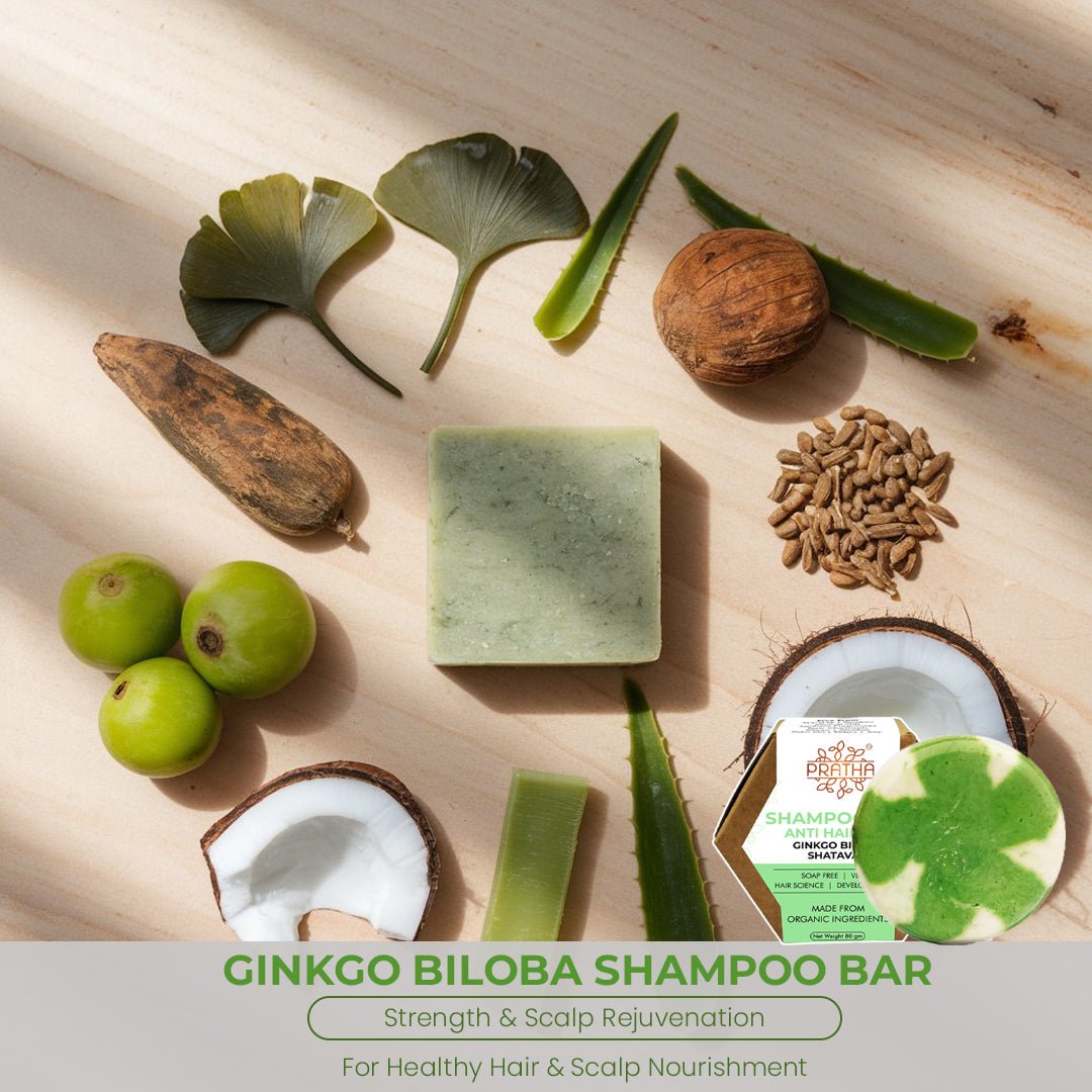 Shampoo bar - Ginkgo Biloba , Shatavari | Anti Hair loss | Verified Sustainable by Brown Living™