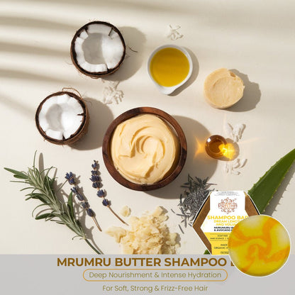 Shampoo bar | MuruMuru Butter & Avocado Butter - Dream Length and Volume | Verified Sustainable by Brown Living™