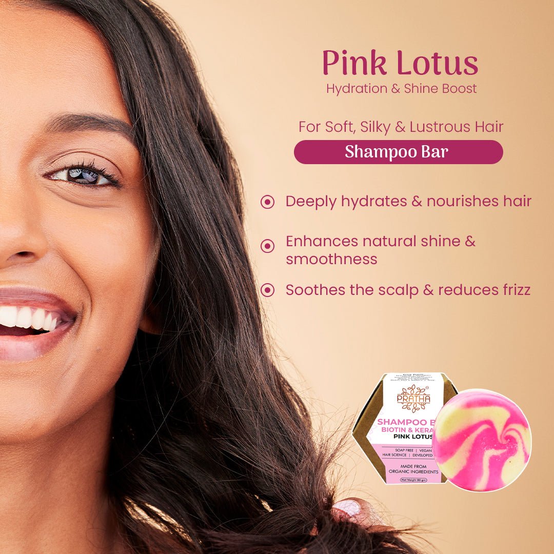 Shampoo Bar – Pink Lotus | For Long Healthy Hair | Verified Sustainable by Brown Living™