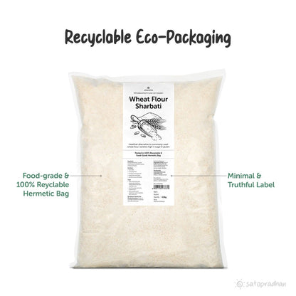 Sharbati Wheat Flour 4kg - Organic, Low - Gluten, Superior Quality | Verified Sustainable by Brown Living™
