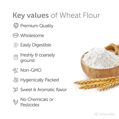 Sharbati Wheat Flour 4kg - Organic, Low - Gluten, Superior Quality | Verified Sustainable by Brown Living™
