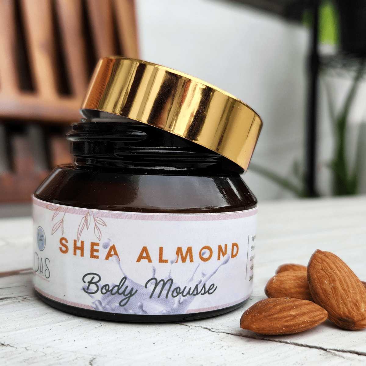 Shea Almond Body Mousse - For Dry Skin - 50g – Body Lotion by Oas Organics available on Brown Living™. . SKU: SA - BM - 50. Img 1.