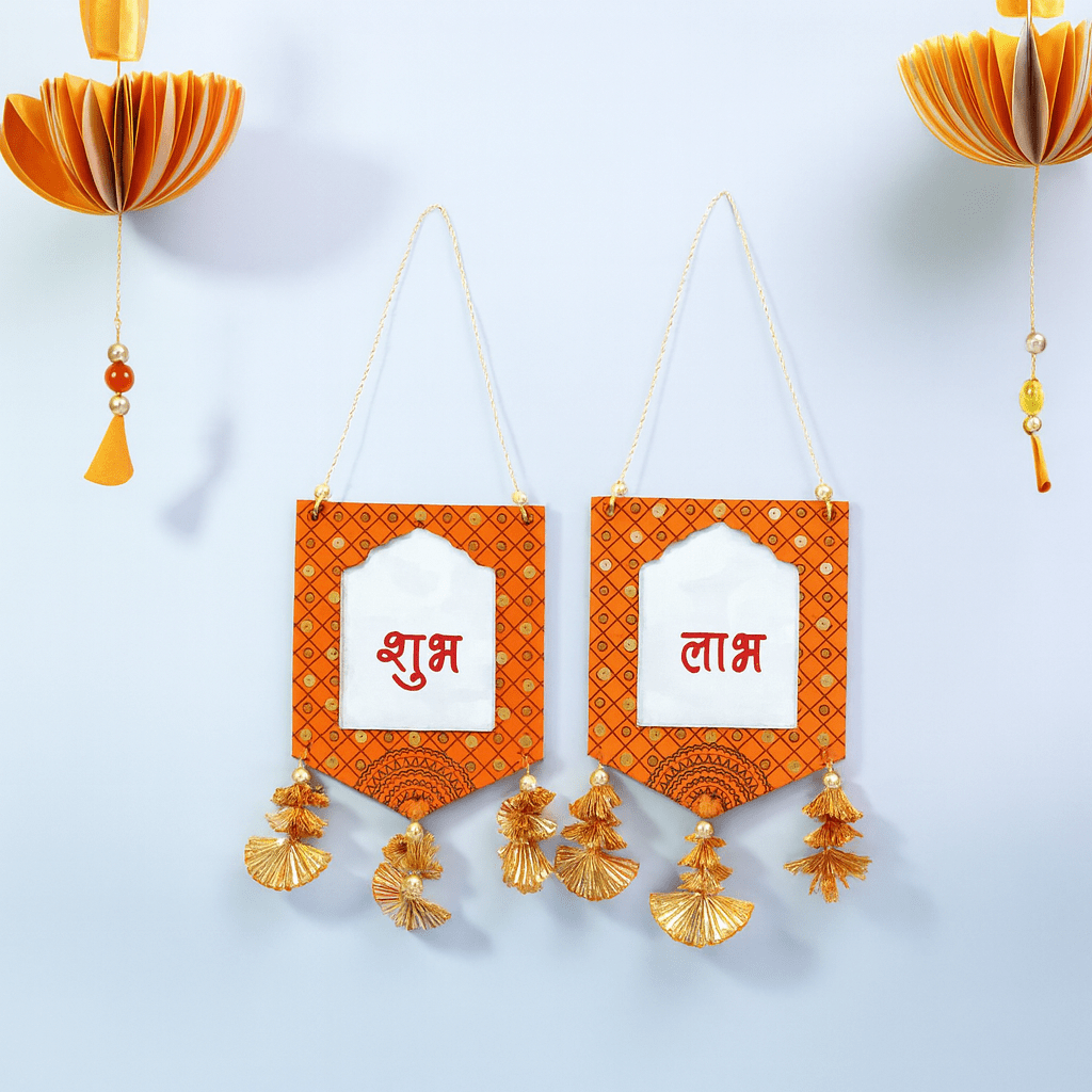 Sustainable Shubh Labh Hangings – Wall Decor on Brown Living™. SKU: MJ00032DRX. Img 1.