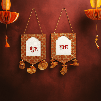 Sustainable Shubh Labh Hangings – Wall Decor on Brown Living™. SKU: MJ00056DR. Img 3.