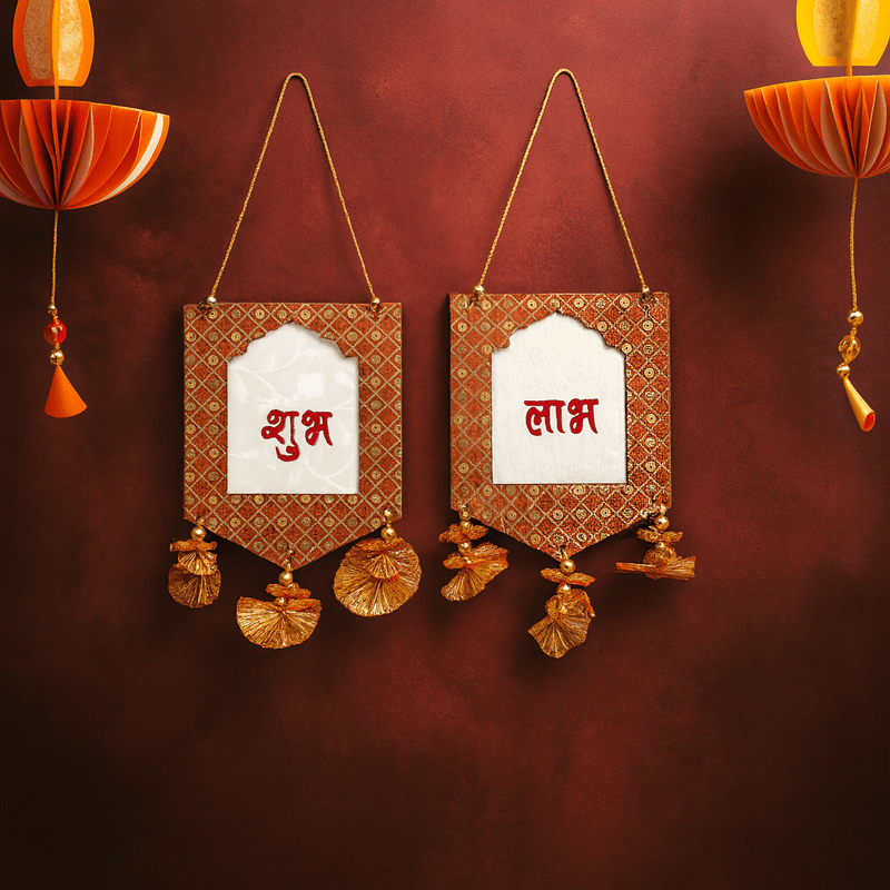 Sustainable Shubh Labh Hangings – Wall Decor on Brown Living™. SKU: MJ00056DR. Img 3.