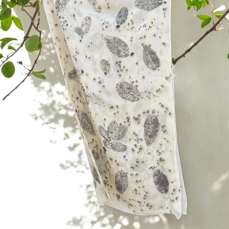 Silk Aura: Eco - Printed Speckled Stole | Verified Sustainable by Brown Living™