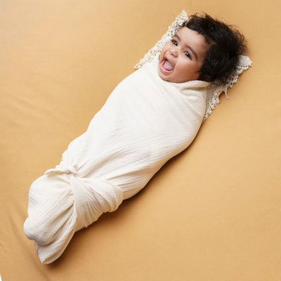 Sleepy Sprout Nest: Unisex Baby Swaddle (Set of 2) – Baby Swaddle on Brown Living™. SKU: SMBGSW. Img 3.