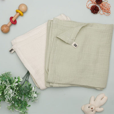 Sleepy Sprout Nest: Unisex Baby Swaddle (Set of 2) – Baby Swaddle on Brown Living™. SKU: SMBGSW. Img 1.