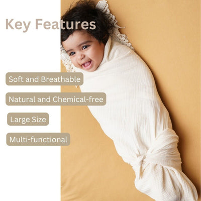 Sleepy Sprout Nest: Unisex Baby Swaddle (Set of 2) – Baby Swaddle on Brown Living™. SKU: SMBGSW. Img 4.